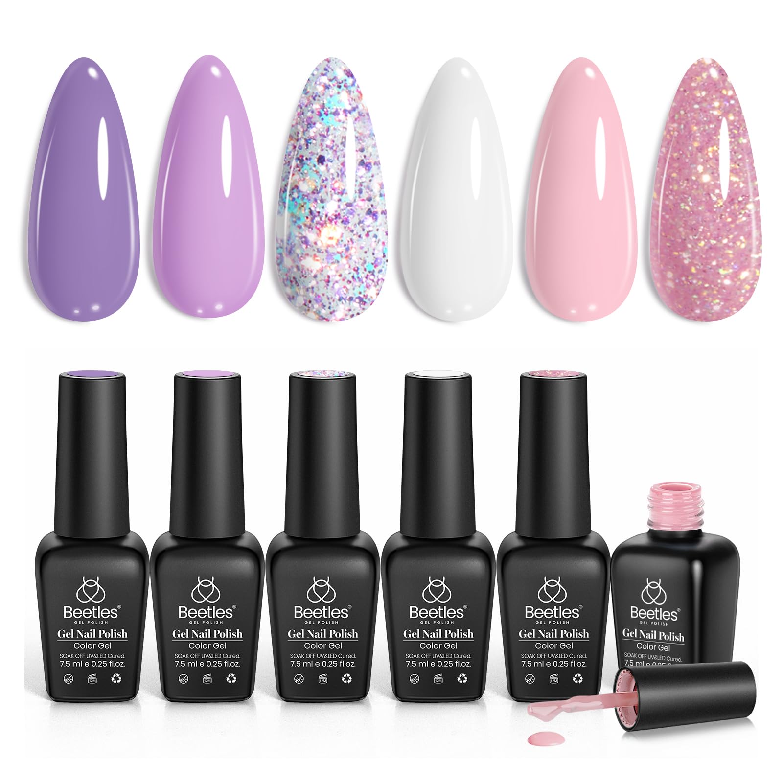 Beetles vernis gel ensemble palette 6 teintes pour varier vos manucures quotidiennes.