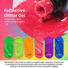 Beetles Gel Pailleté Bleu : couleur intense avec brillance longue durée.