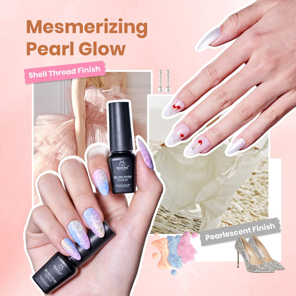 Fini Cat Eye et perles ajoutant profondeur et éclat sur les ongles Beetles