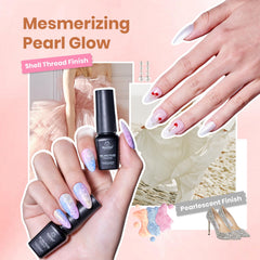 Fini Cat Eye et perles ajoutant profondeur et éclat sur les ongles Beetles