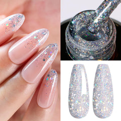 Beetles Gel Glitter Argent Chrome : brillance durable sur les ongles