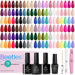 Beetles vernis gel hiver ensemble — coffret complet pour des ongles festifs