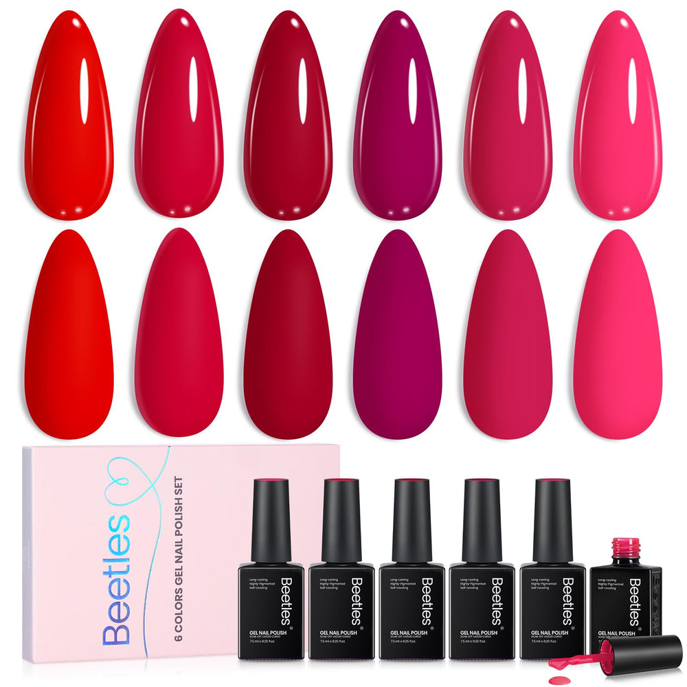 Beetles Gel Vernis Horizon Pourpre f959, rouge pourpre vif pour une manucure durable