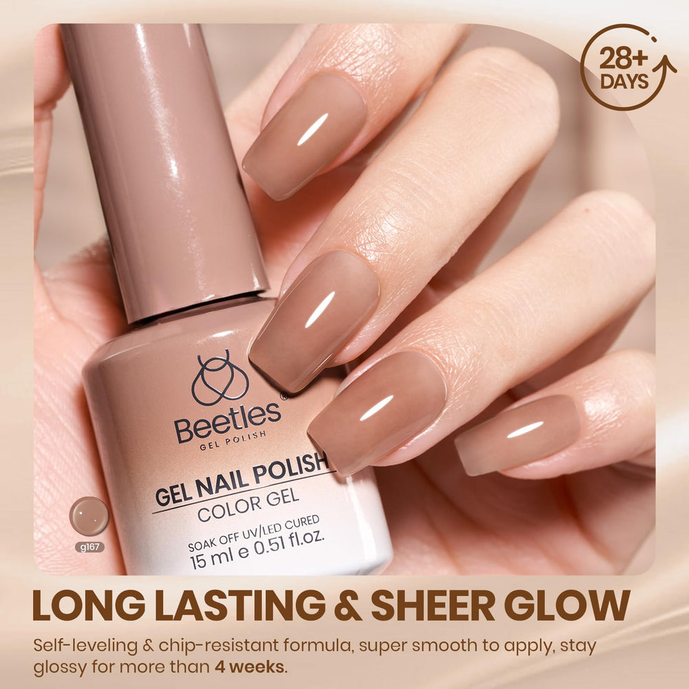Beetles Vernis Gel Jelly Brun, emballage cadeau prêt à offrir.