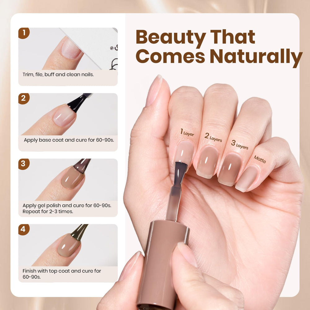 Beetles Vernis Gel Jelly Brun, conseils d’utilisation pour pose sûre.