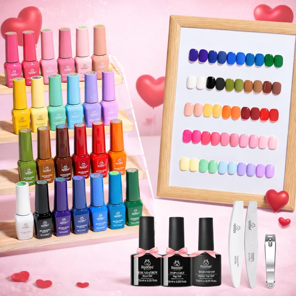 Beetles Gel Polish: kit Saisons, ensemble pratique pour des ongles professionnels à domicile.