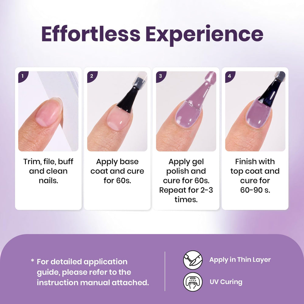 Coffret Beetles vernis gel lilas prêt à offrir ou à offrir en cadeau.