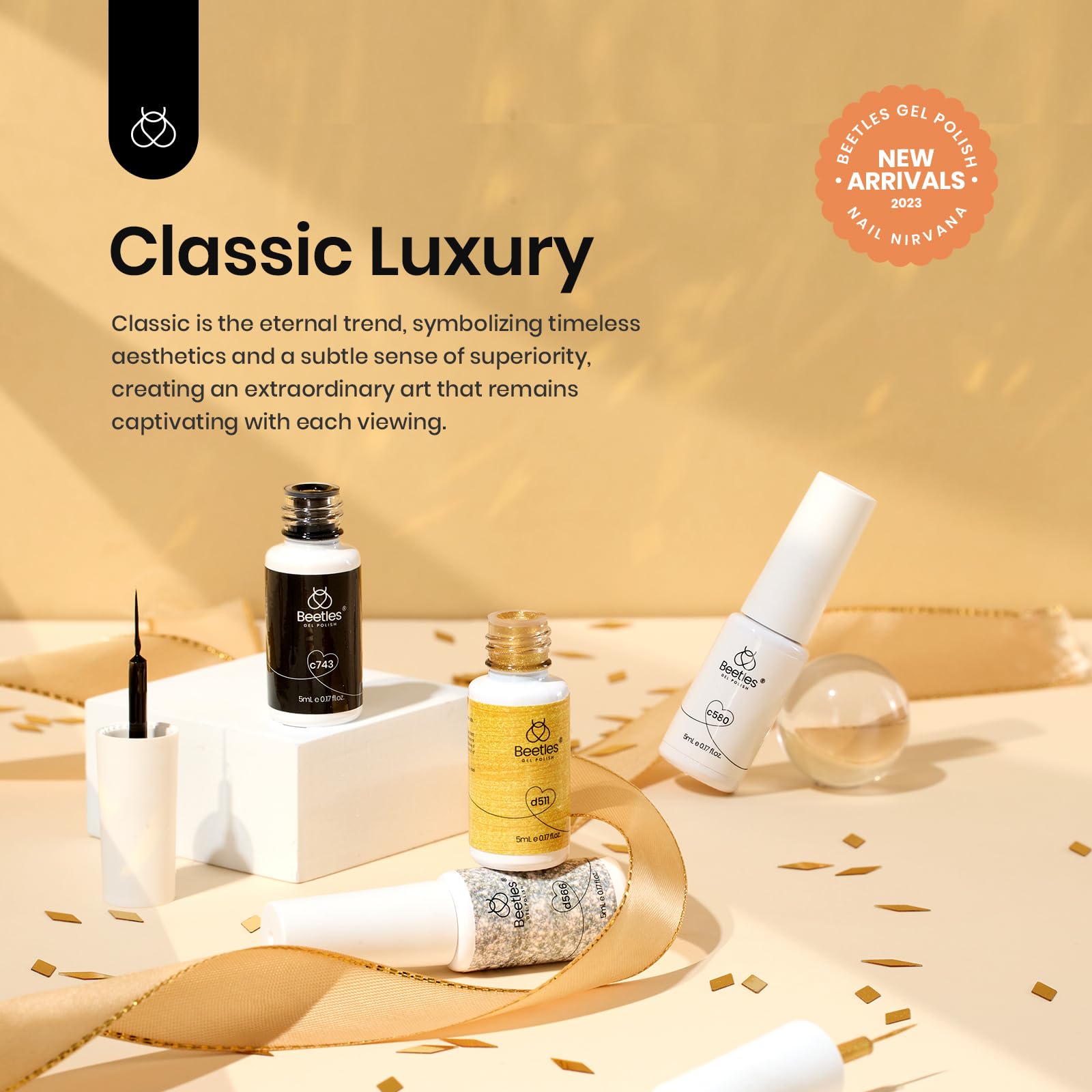 Beetles Vernis Gel Argent: ligne argentee pour accents rapides et tendance.