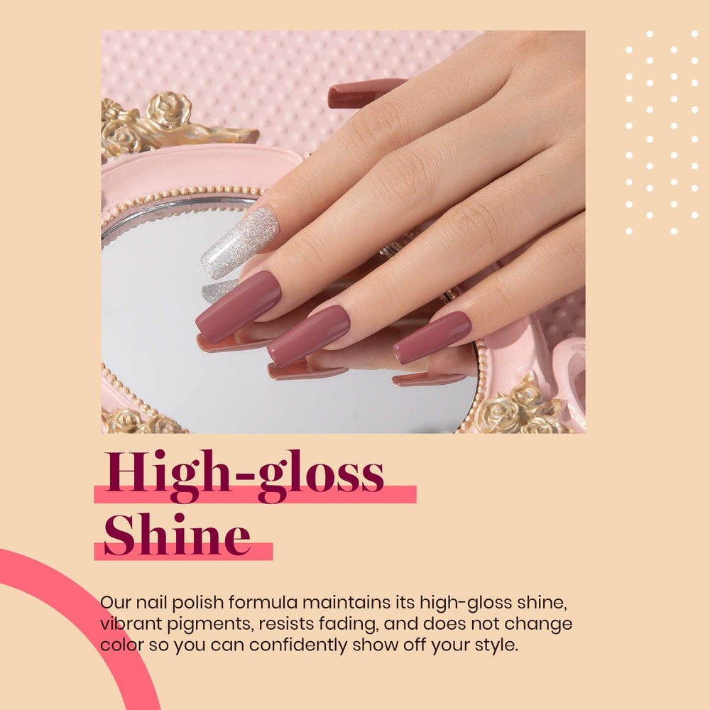 Beetles Vernis Gel Mauve – flacon 15 ml prêt à emporter.