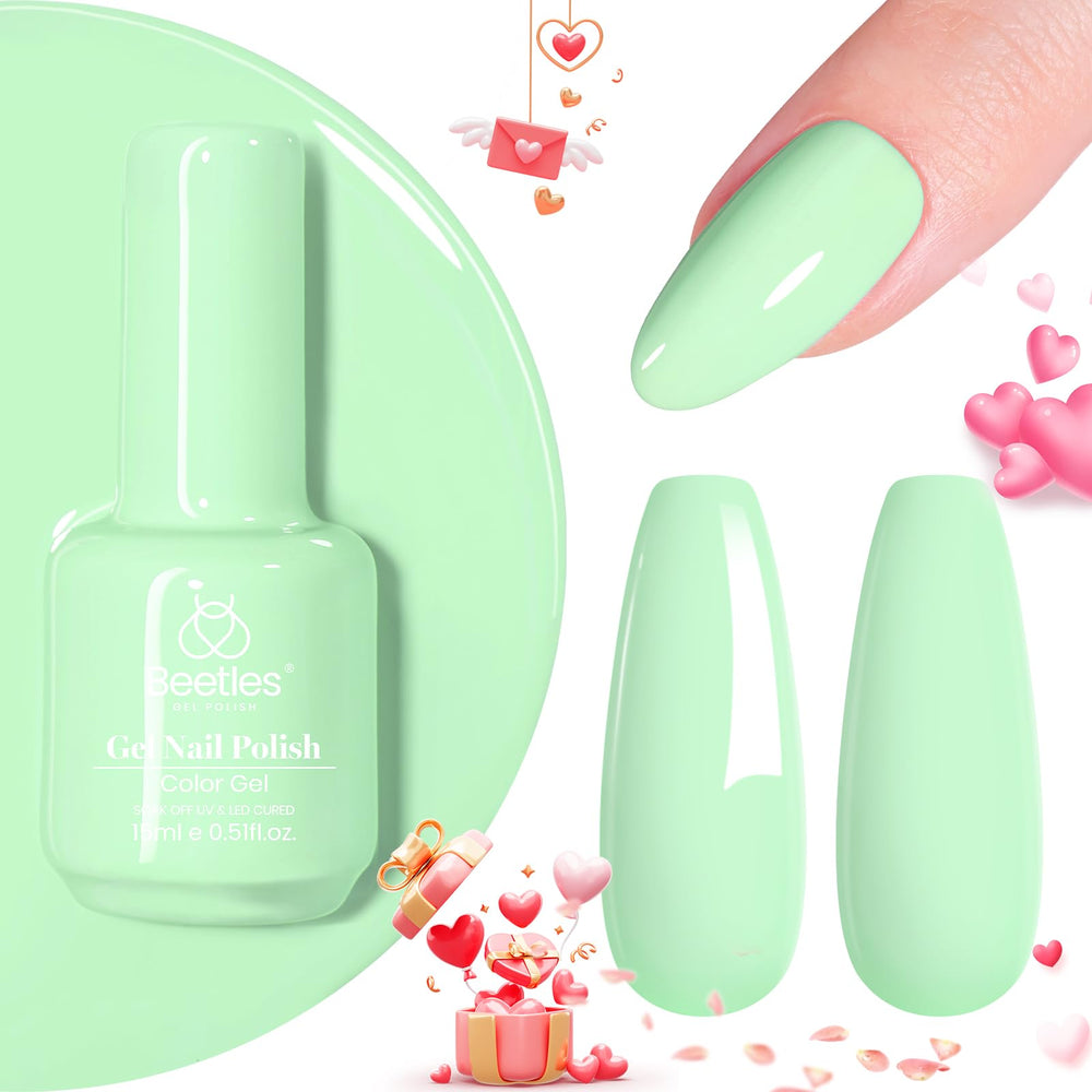 Emballage Beetles Vernis Gel Vert Menthe et étiquette produit