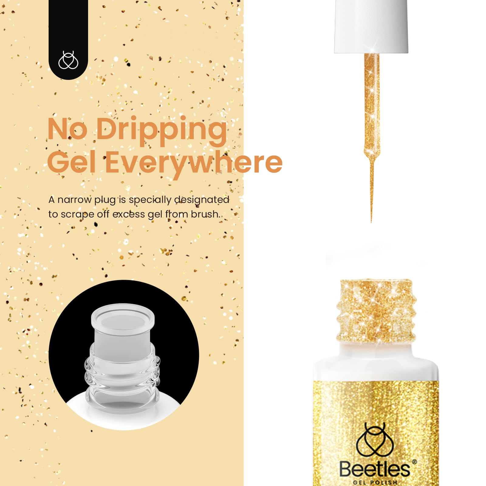 Beetles Vernis Gel Motifs Abstraits: motifs abstraits avec finition brillante.