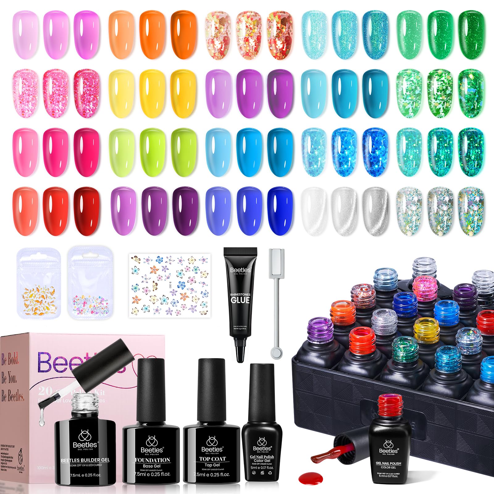 Beetles vernis-gel néon œil-de-chat pour ongles vibrants et durables