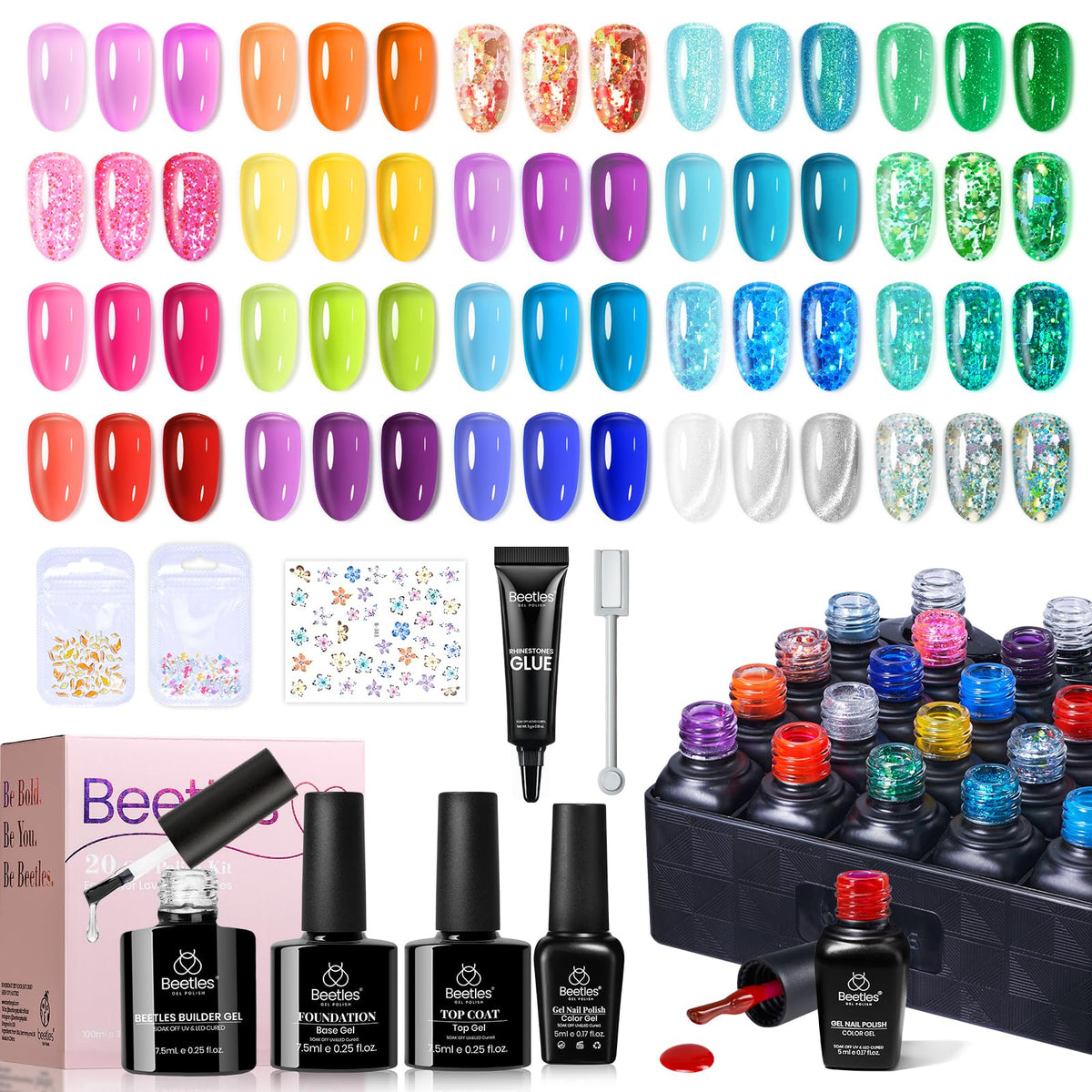 Beetles vernis-gel néon œil-de-chat pour ongles vibrants et durables