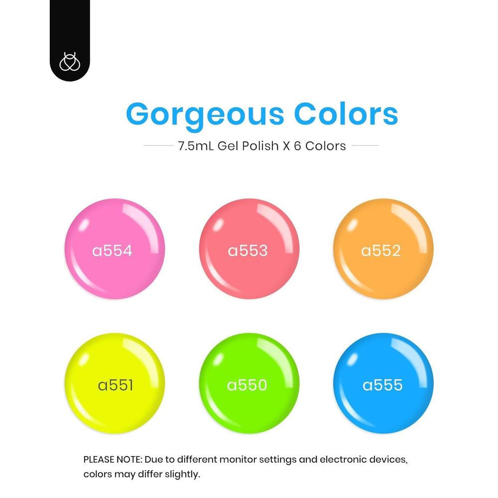 Beetles Vernis Gel vert néon, couleur tendance et lumineuse