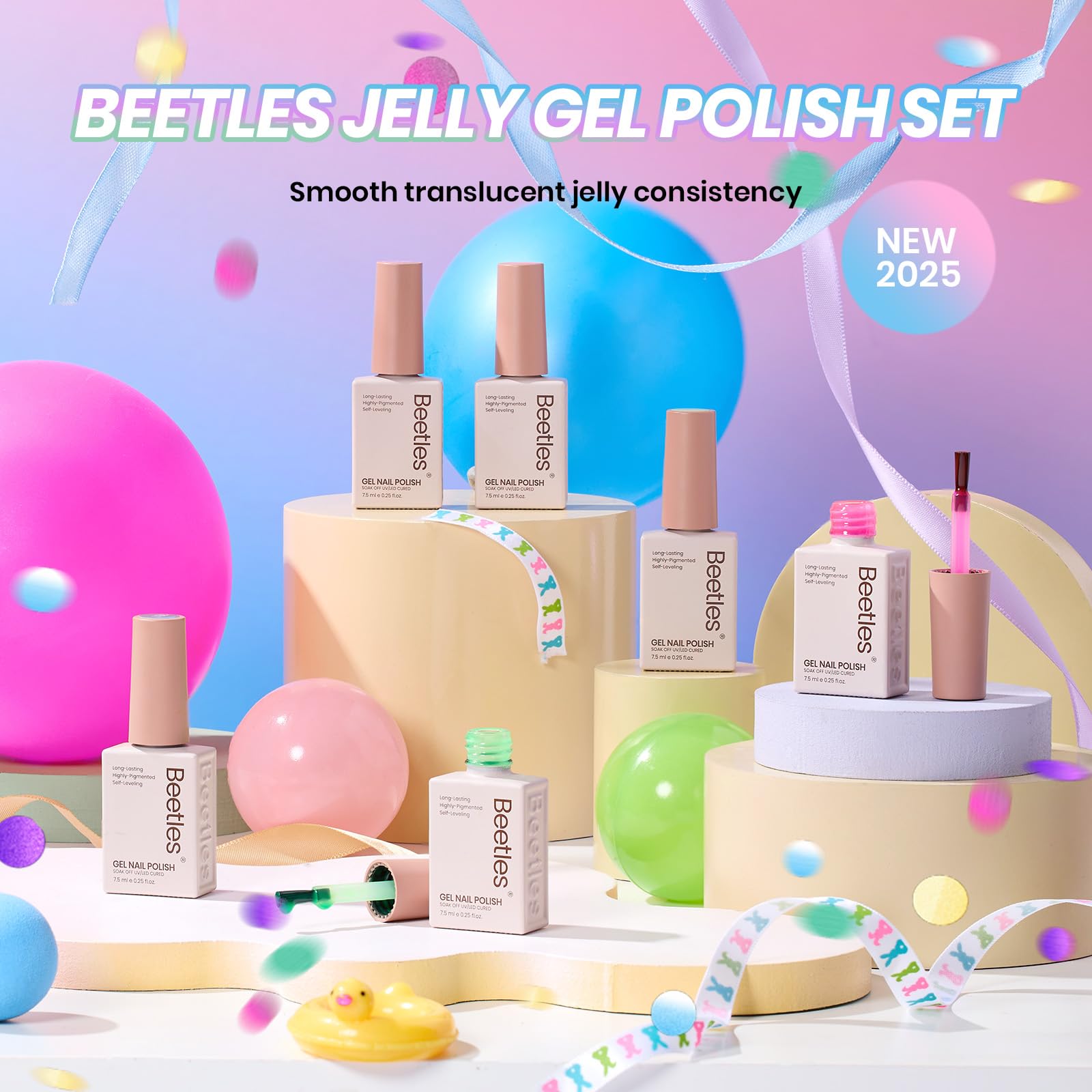 Beetles Neon Gel violet translucide: design d'ongles créatif et motifs tourbillonnants faciles