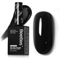 Beetles Audrey noir flacon gel noir pour une manucure élégante.