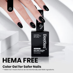 Beetles Audrey noir: fini brillant pour ongles impeccables.