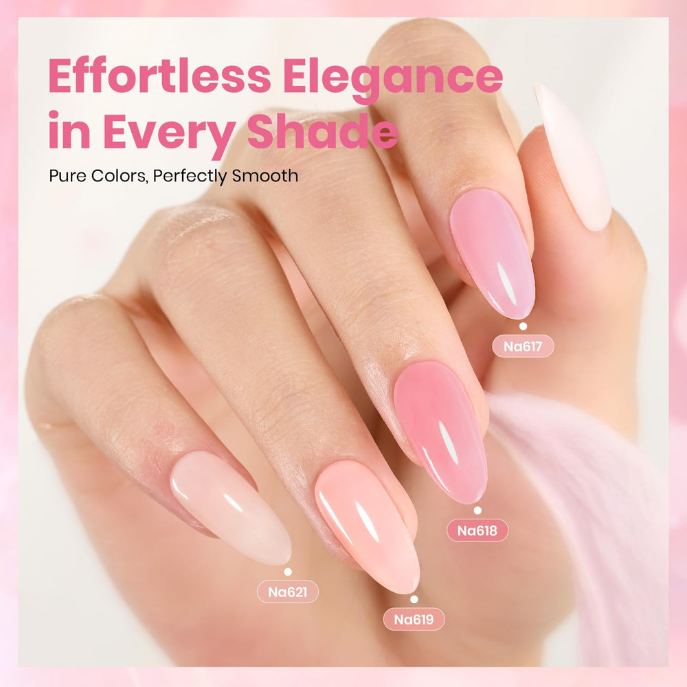 Beetles Vernis Gel Nude Rose – teinte nude translucide comme base légère.