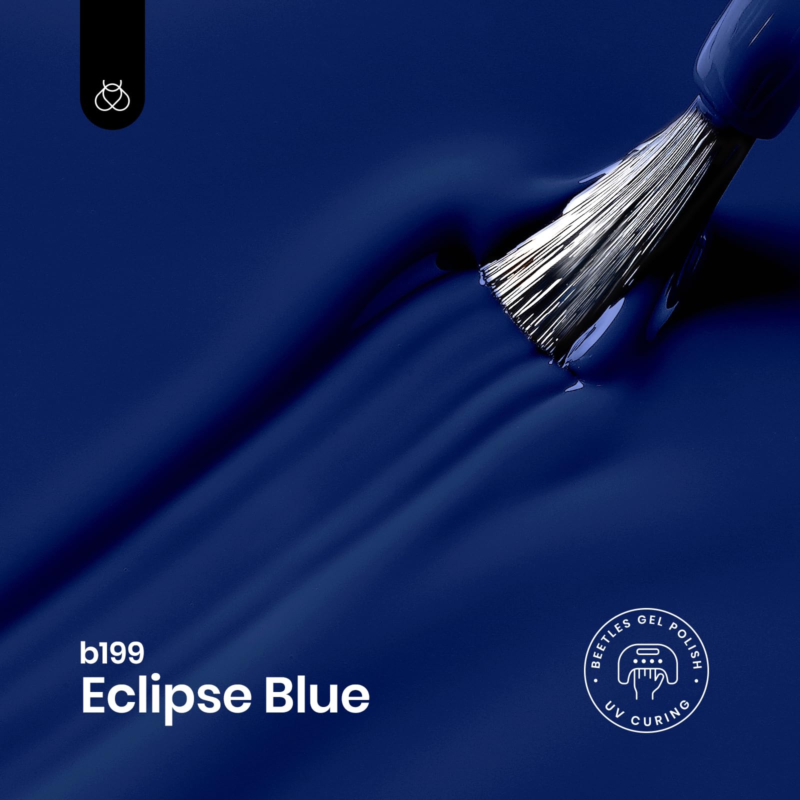 Beetles Gel Polish Bleu Nuit Profond, idéal pour DIY à domicile et déco des ongles.