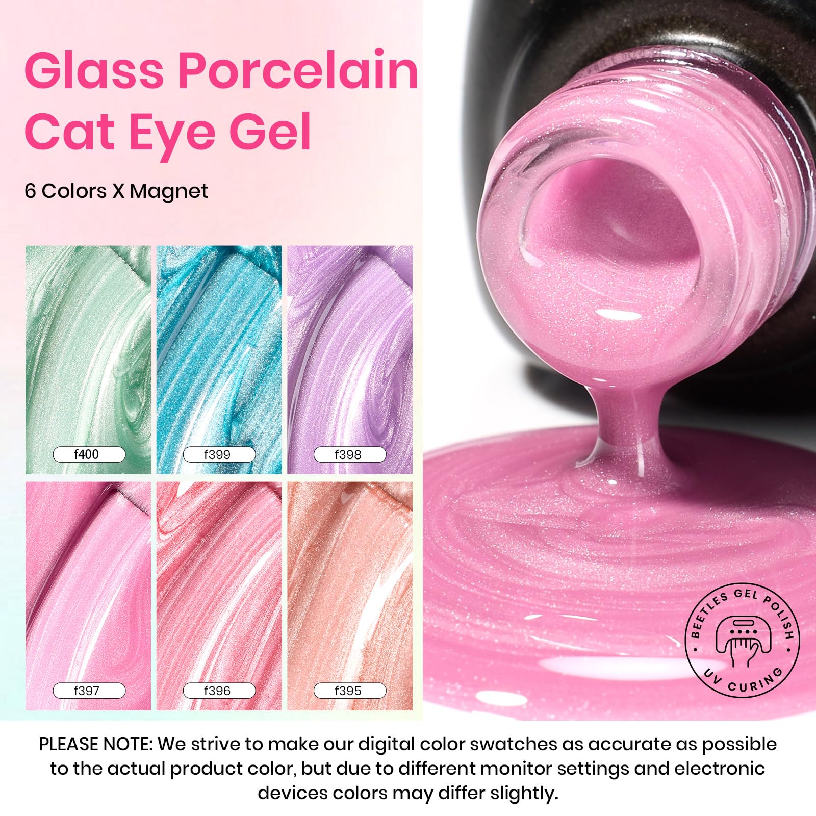 Beetles gel œil de chat, tenue durable sous UV/LED.