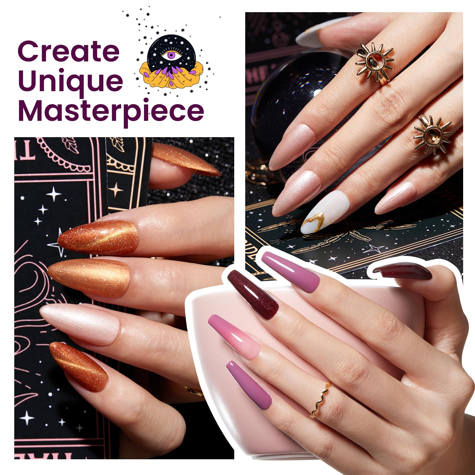 Beetles Cat Eye Bordeaux intense – couleur riche avec effet magnétique.