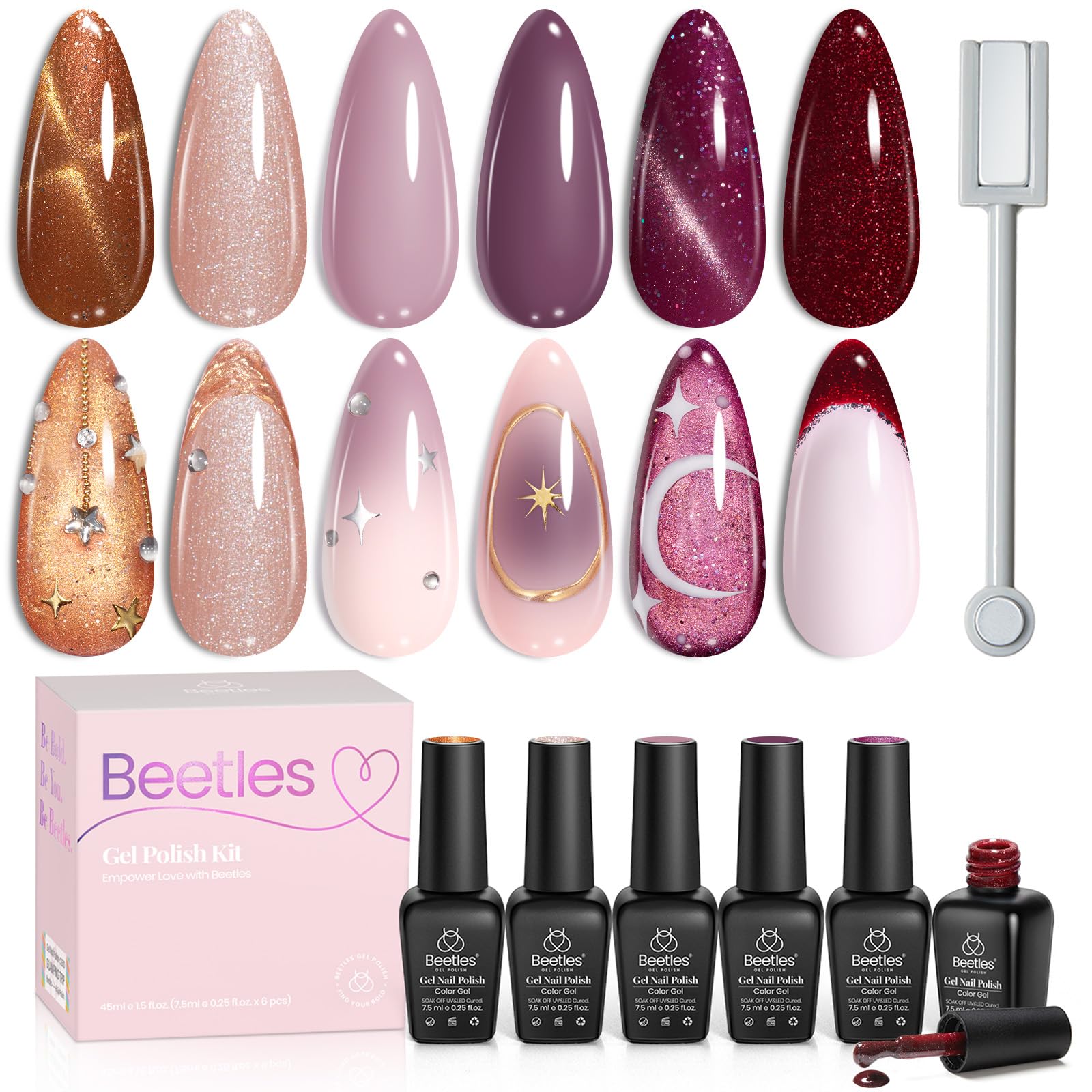 Beetles Cat Eye brun – effet profond, tenue durable et design élégant.
