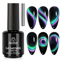 Beetles Vernis Gel oeil-chat Galaxie scintillante pour un effet cosmique.