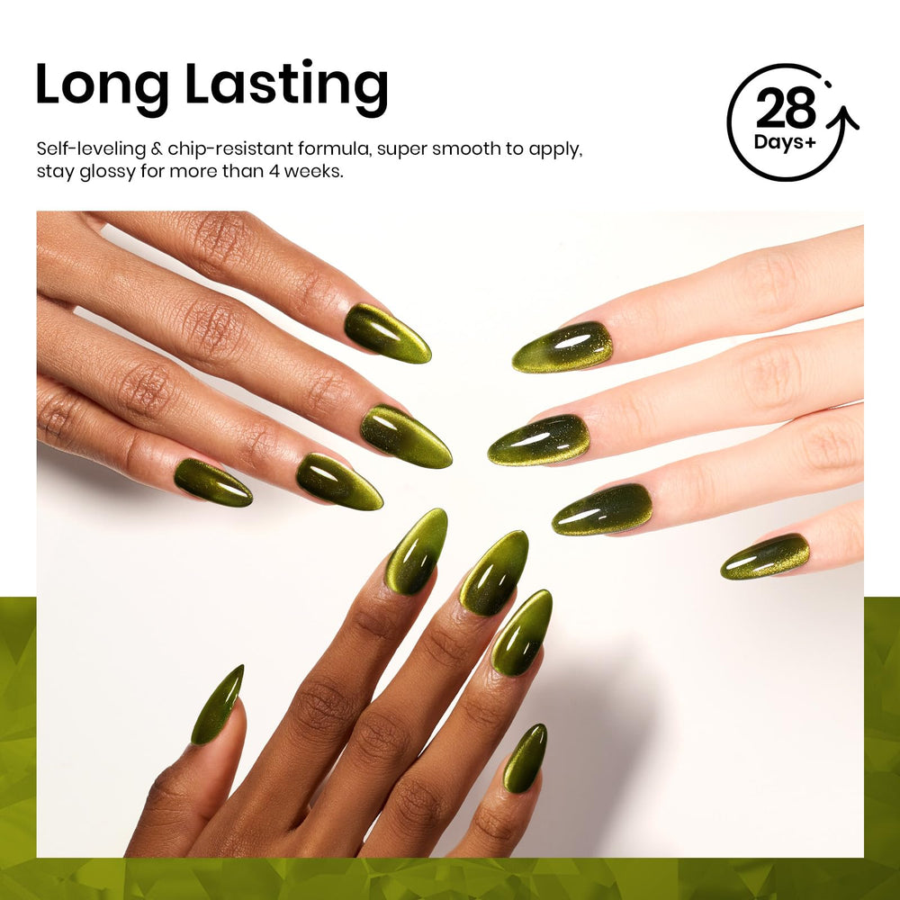 Beetles Vernis Gel olive vert cadeau parfait pour Noël.