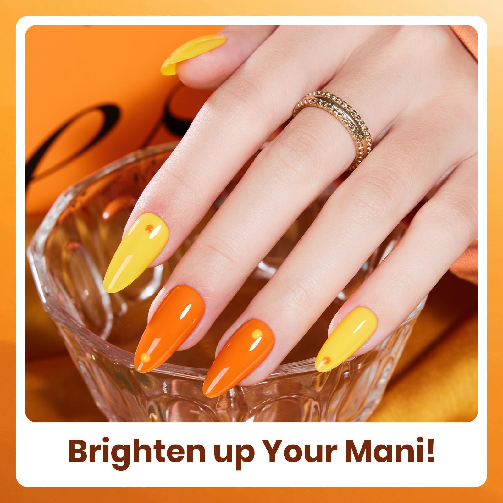 Beetles Gel Polish Orange – adhésion forte et fini naturel et brillant.