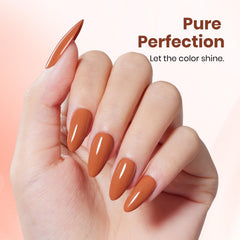 Beetles Vernis Gel Orange Foncé – ongles éclatants avec une teinte chaude et durable