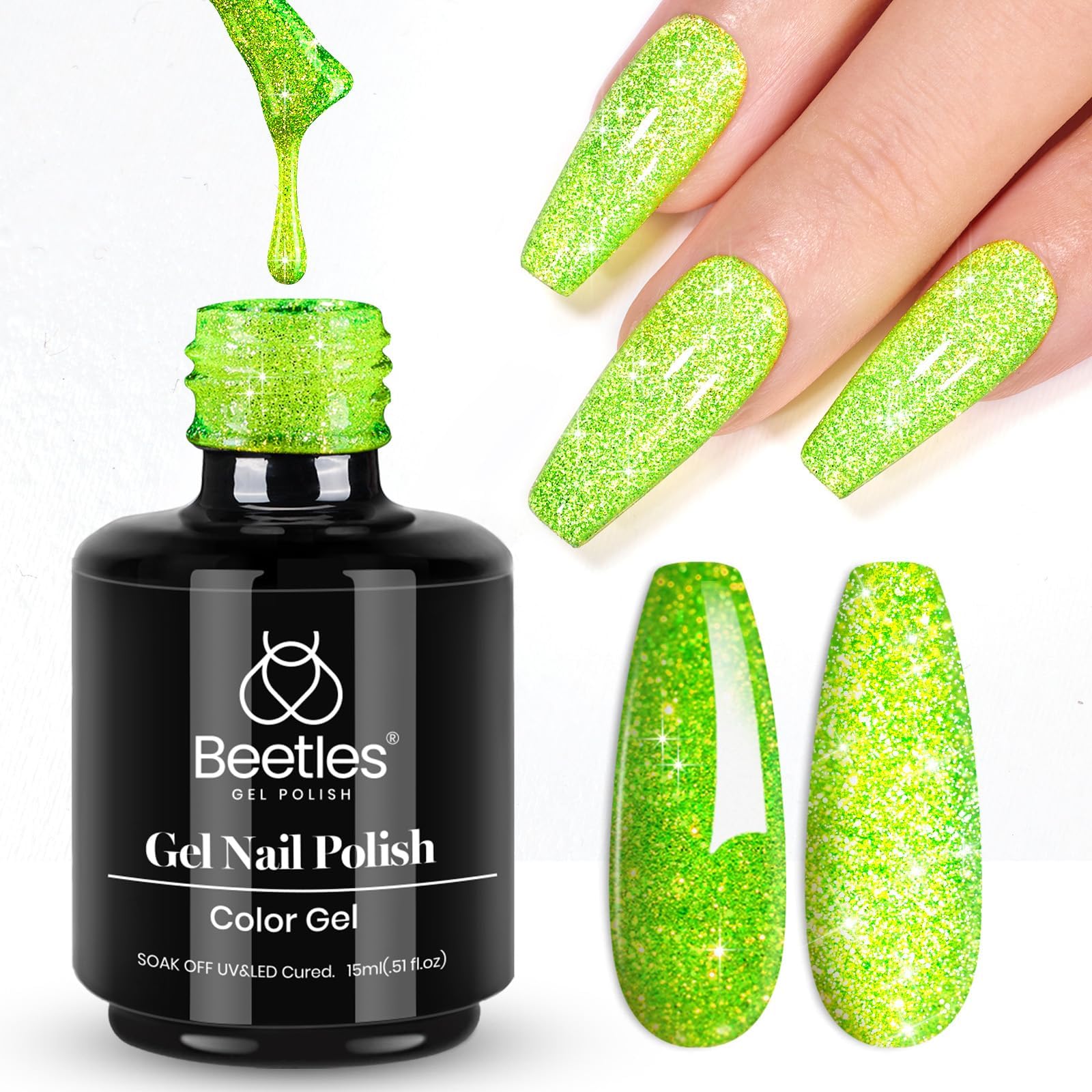 Beetles vernis gel packaging pratique, usage portable.