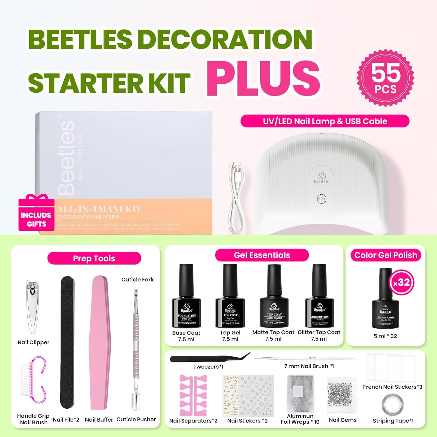 Beetles Gel Polish couche pailletée pour des reflets scintillants.