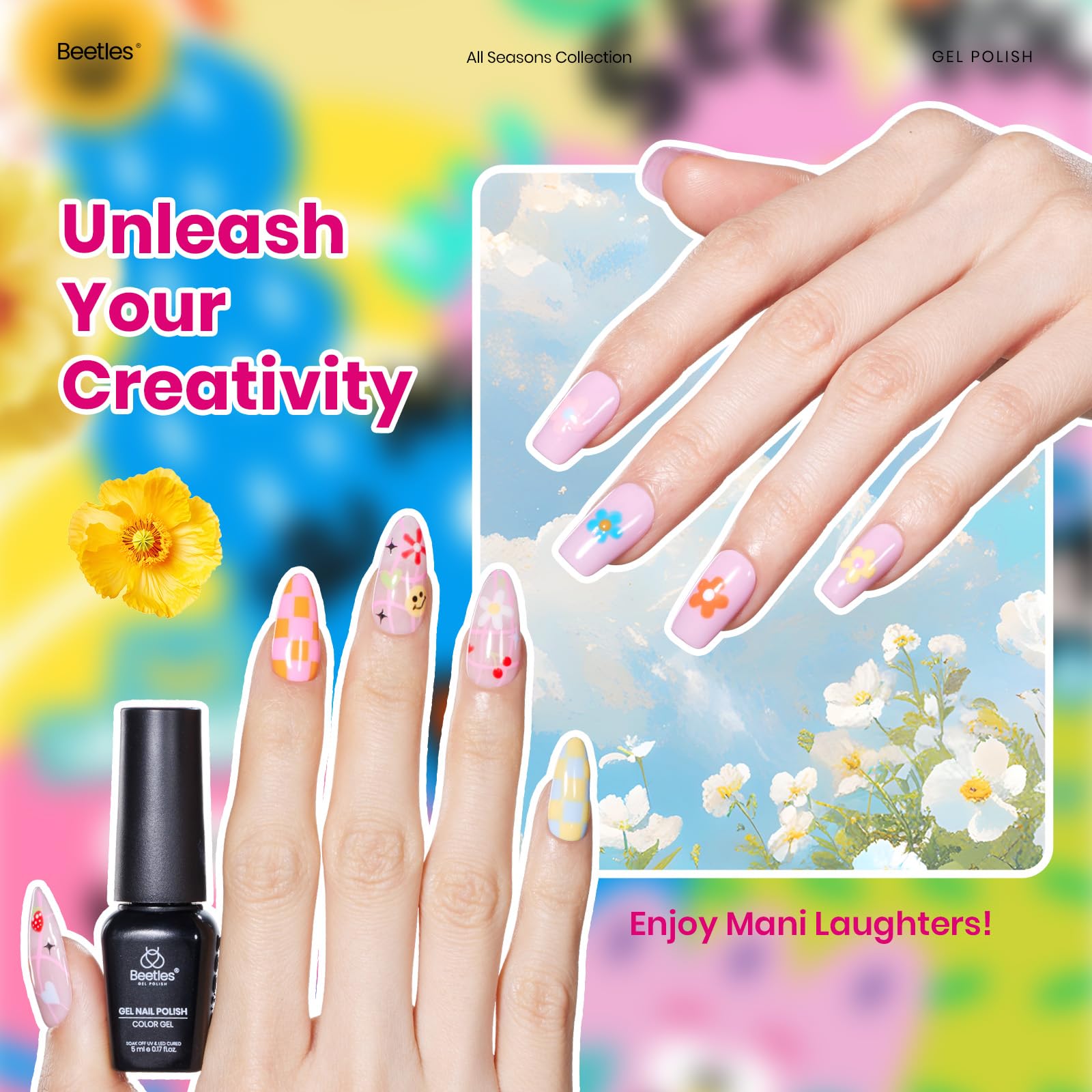 Beetles vernis gel pastel bleu pastel, look frais et moderne.