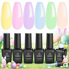 Beetles vernis gel Pastel, ensemble six couleurs pour manucure durable à domicile