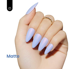 Beetles Vernis Gel Pervenche: brillance durable sur ongles brillants.