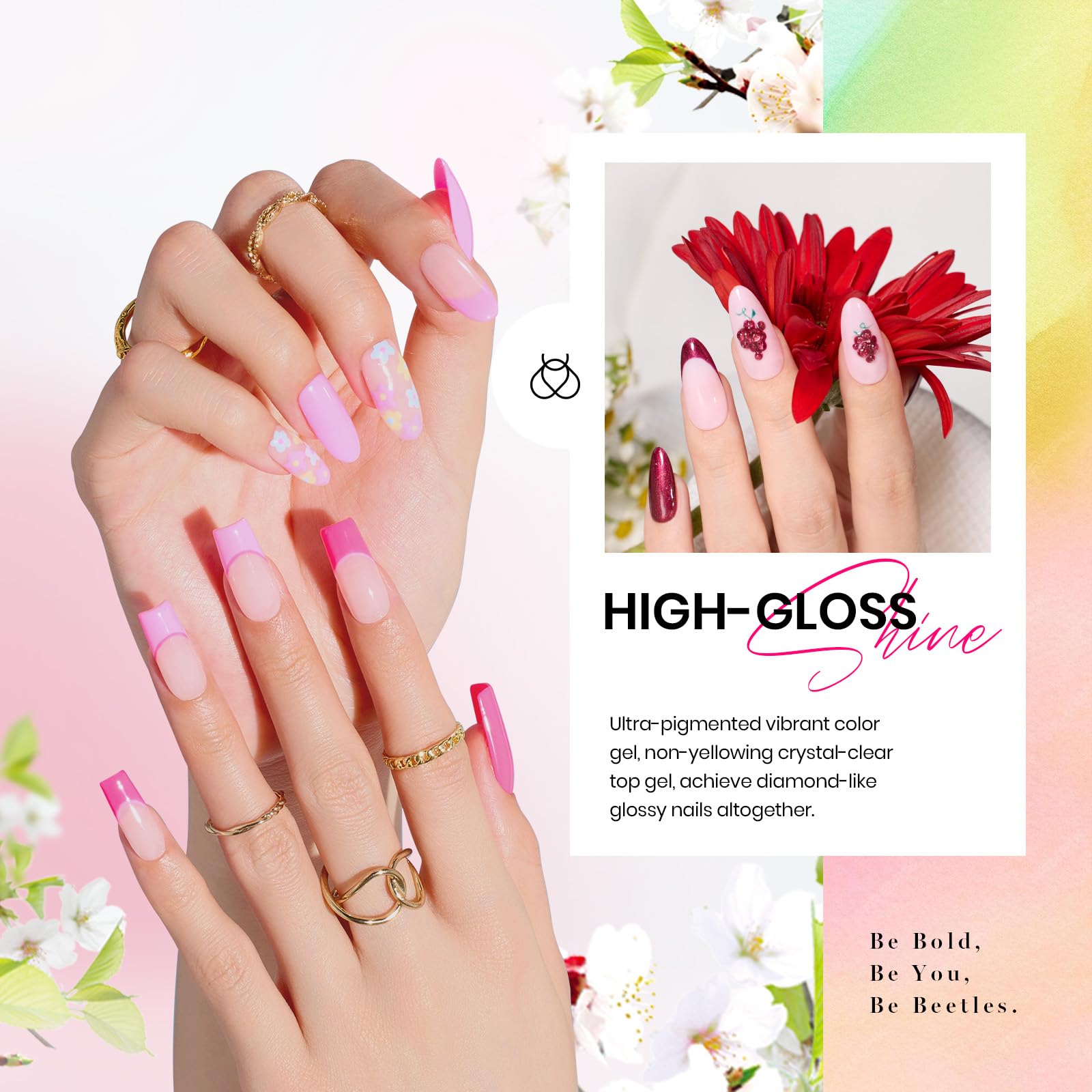 Beetles Gel Nail Polish: pigmentation élevée pour couleur riche et durable.