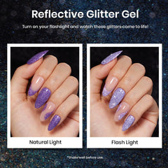 Beetles Gel réfléchissant: échantillons pour inspiration manucure.