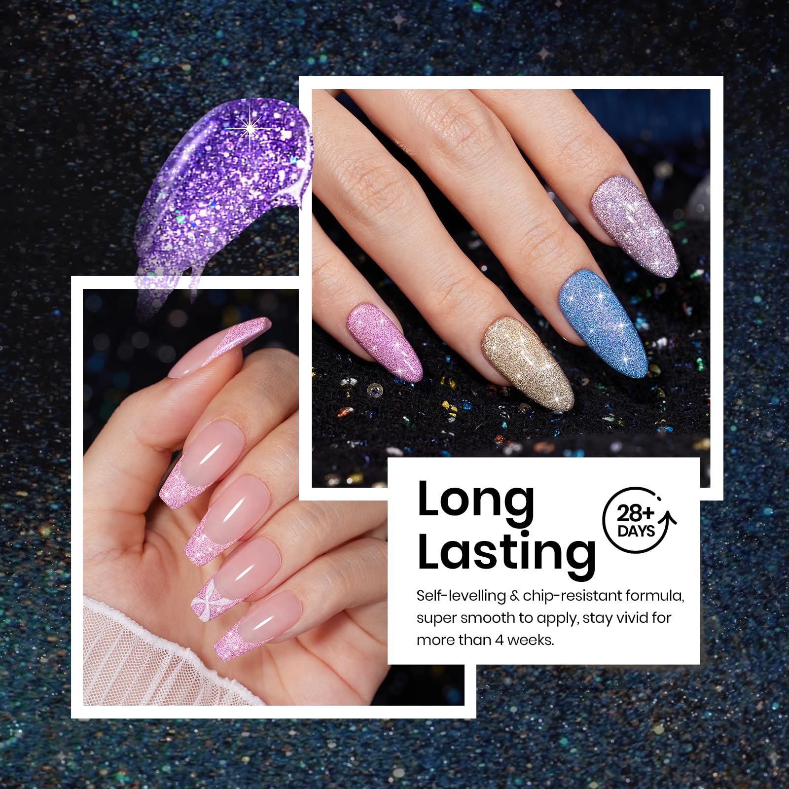Beetles Gel réfléchissant: effet diamant sur les ongles.