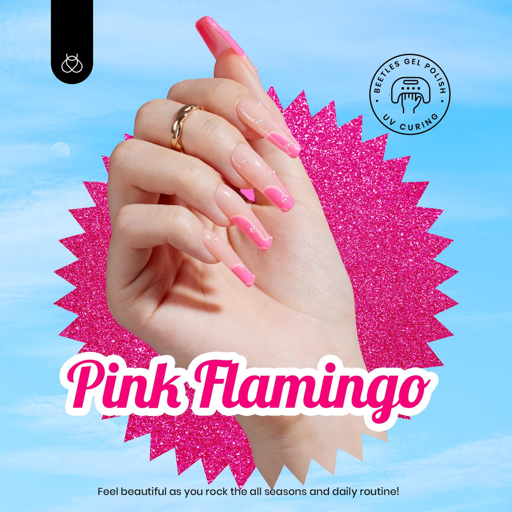 Beetles Gel Polish rose Barbie, look estival tendance.