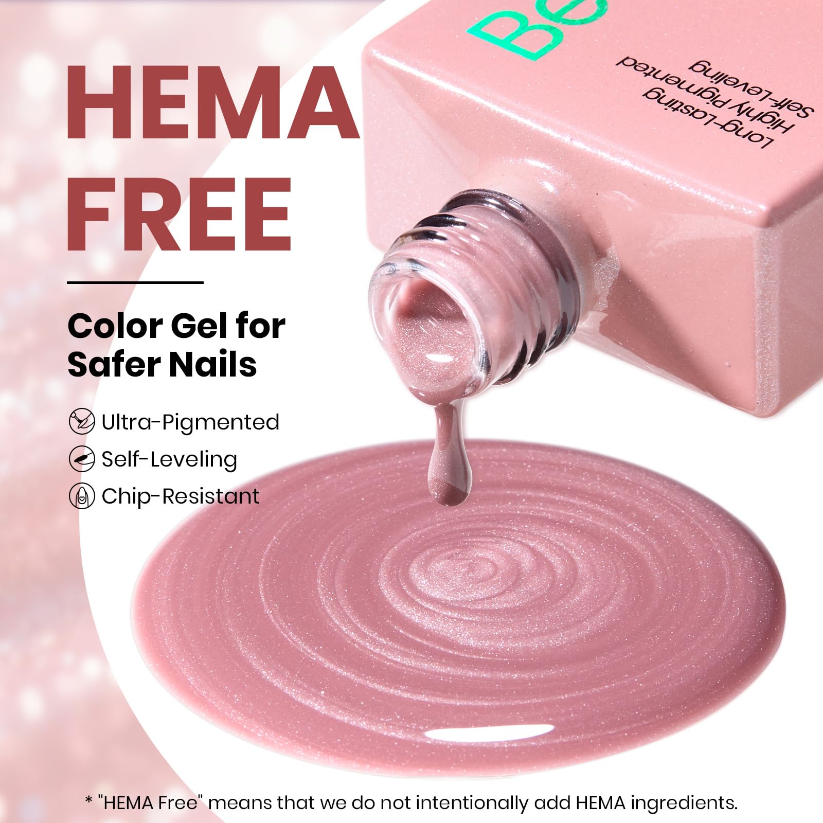 Beetles vernis gel rose pratique à emporter et idéal comme cadeau