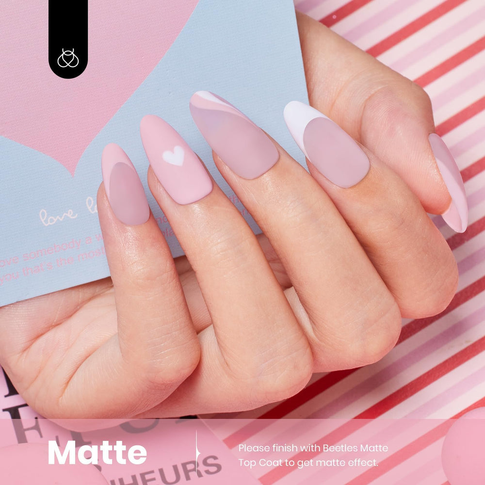 Longue tenue possible avec Beetles Rose Fairy Floss pour plusieurs semaines selon l’application.
