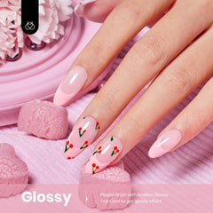Finition brillante Beetles Rose Fairy Floss qui attire les regards en fin de journée.