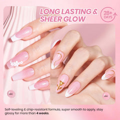Beetles Vernis Gel Jelly Rose translucide pour couches multiples.