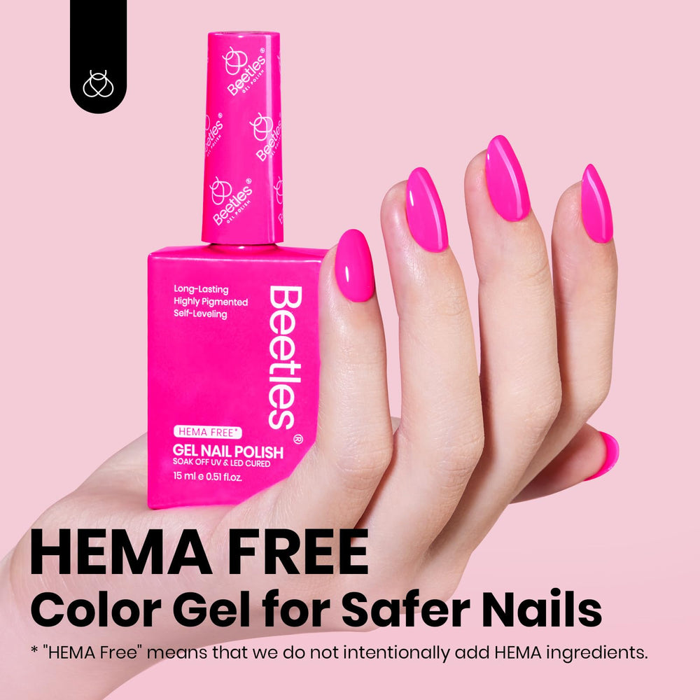 Beetles vernis gel rose neon – application lisse et sans traces