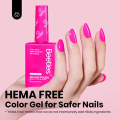 Beetles vernis gel rose neon – application lisse et sans traces