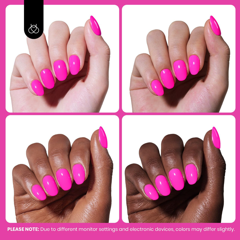 Beetles vernis gel rose neon – douceur d’application sans HEMA