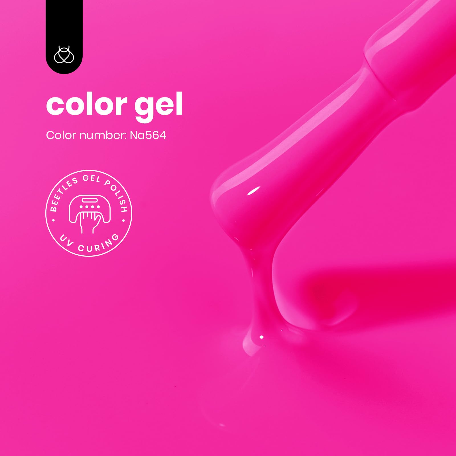Beetles vernis gel rose neon – séchage rapide UV/LED en 60 à 90 secondes