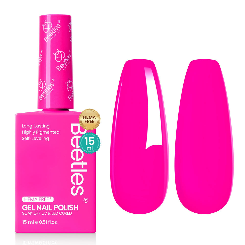 Beetles vernis gel rose neon – utilisation quotidienne simple