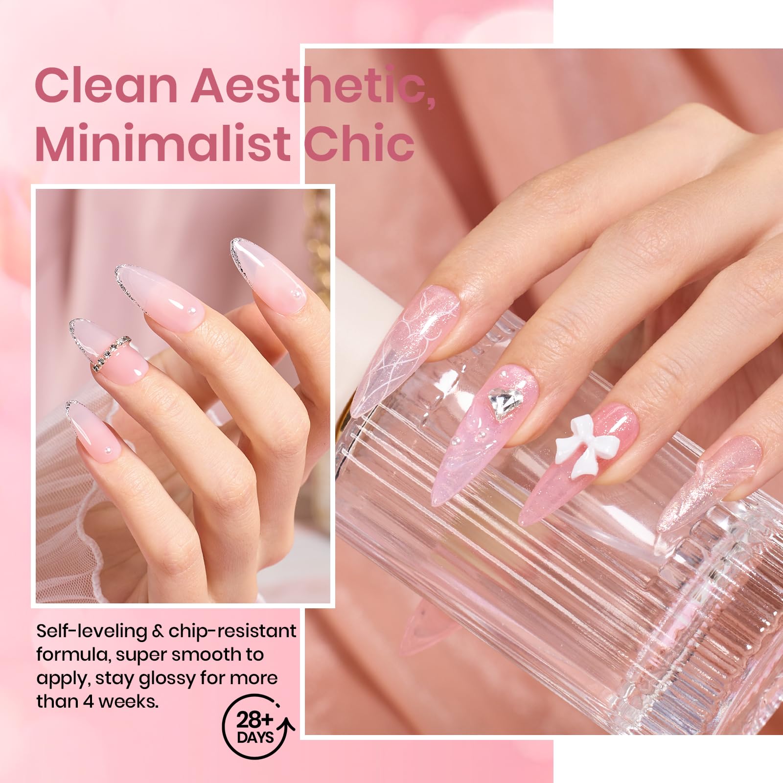 Beetles vernis gel rose nude, résistance jusqu’à 28 jours avec brillance.