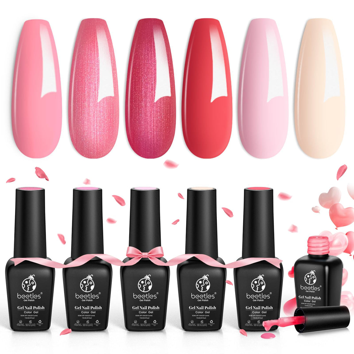 Vernis gel Beetles rose nude : teinte délicate pour une manucure durable.